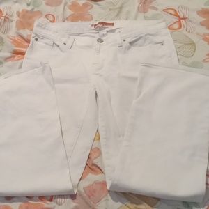 White bootcut jeans